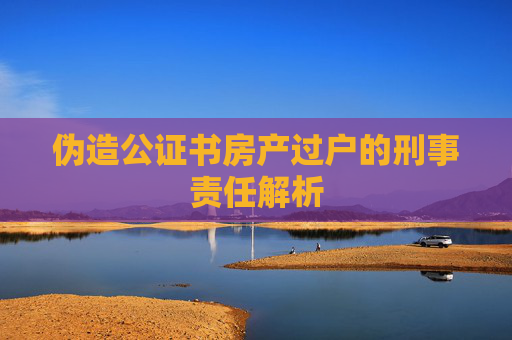 伪造公证书房产过户的刑事责任解析