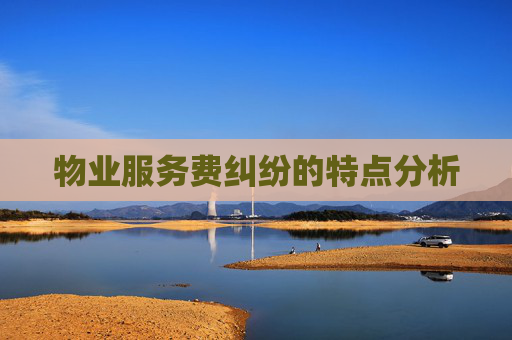 物业服务费纠纷的特点分析