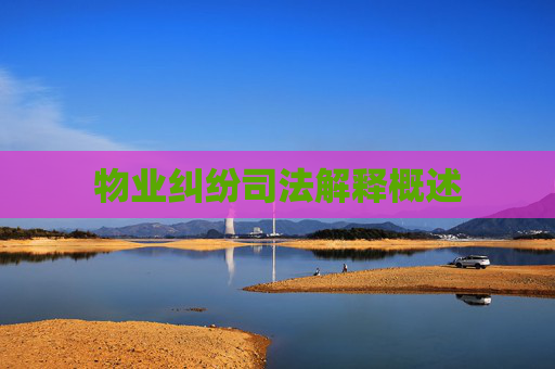 物业纠纷司法解释概述